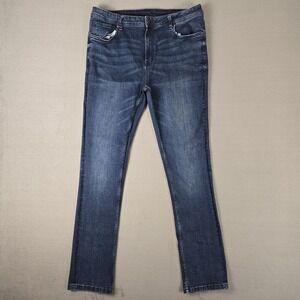 The Perfect Jean NYC Mens 38x34 (Fits 36x33) Blue Slim Fit Stretch Denim‎ Pants
